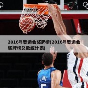 2016年奥运会奖牌榜(2016年奥运会奖牌榜总数统计表)