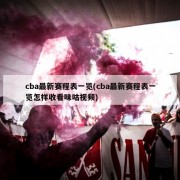 cba最新赛程表一览(cba最新赛程表一览怎样收看味咕视频)