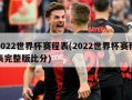 2022世界杯赛程表(2022世界杯赛程表完整版***)